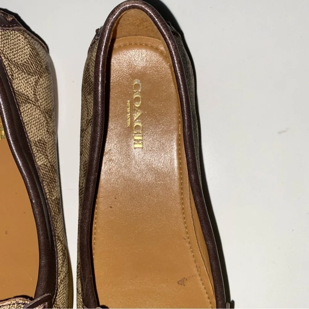 NWOT COACH BRAND OLIVE SIGNATURE C SLIP ON LOAFERS NEVER WORN LUXURY DESIGNER - Picture 7 of 14